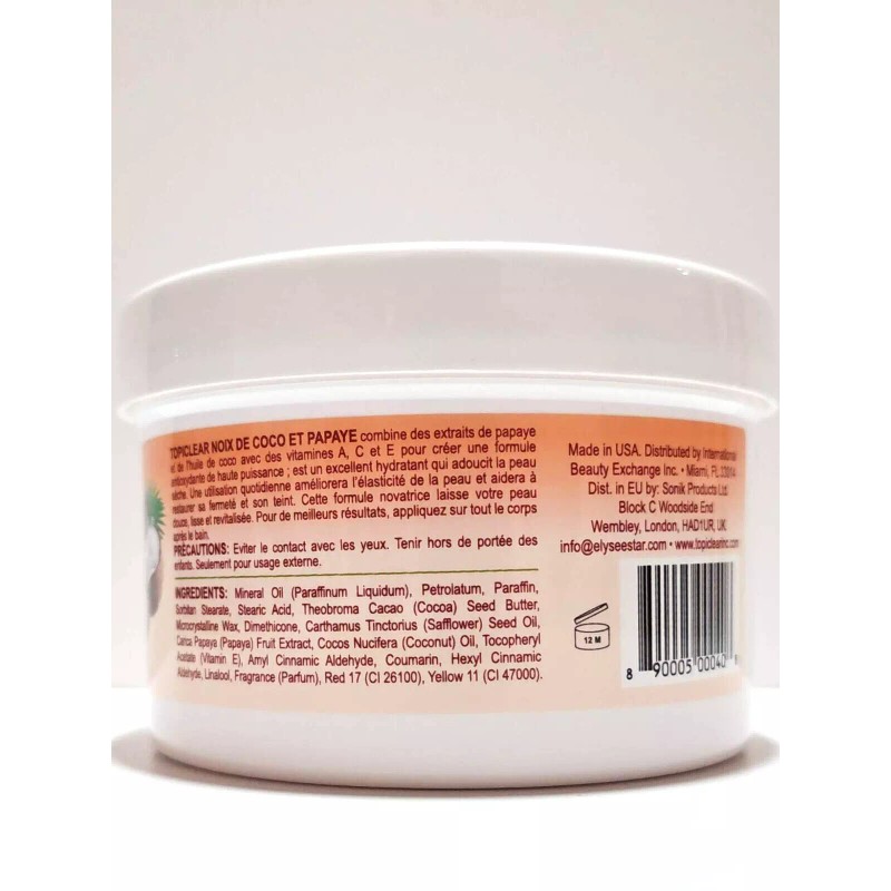 Topiclear - Papaya & Coconut Body Creme with Vitamins A,