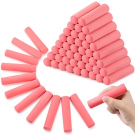 Fulmoon 80 Pcs Jumbo Sidewalk Chalk Bulk for Kids Large Outdoor Street Washable Chalk for Toddler Adults Art Drawing Painting Christmas Classroom Gifts(Red)