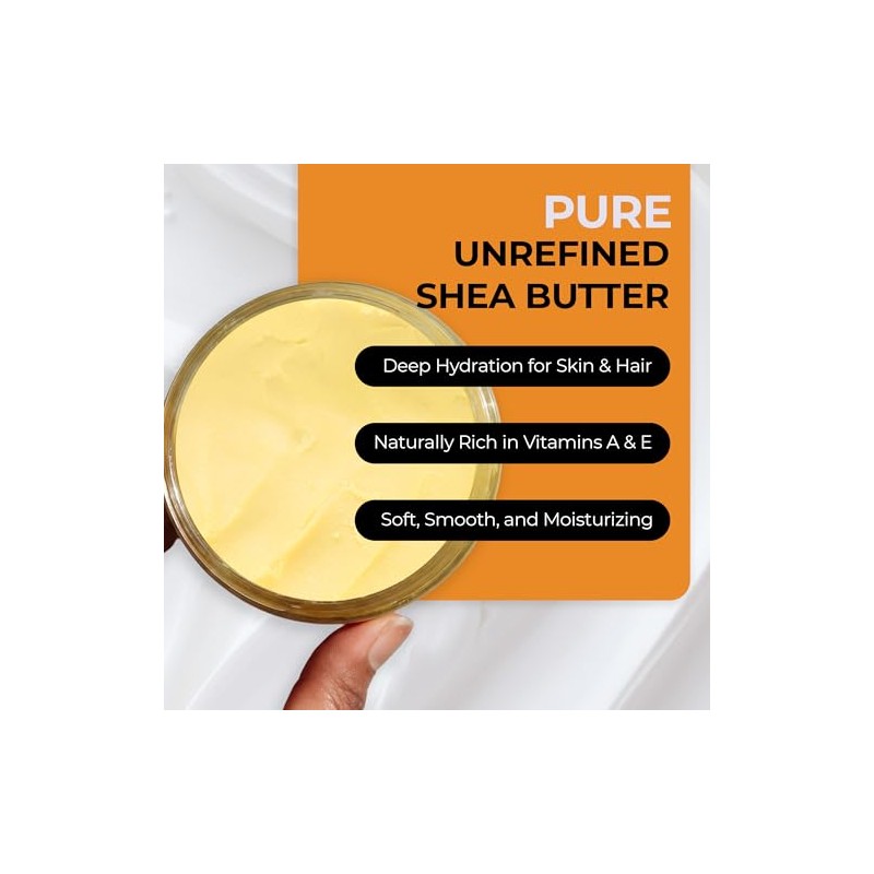 REAL African Shea Butter Pure Raw Unrefined From Ghana "IVORY"