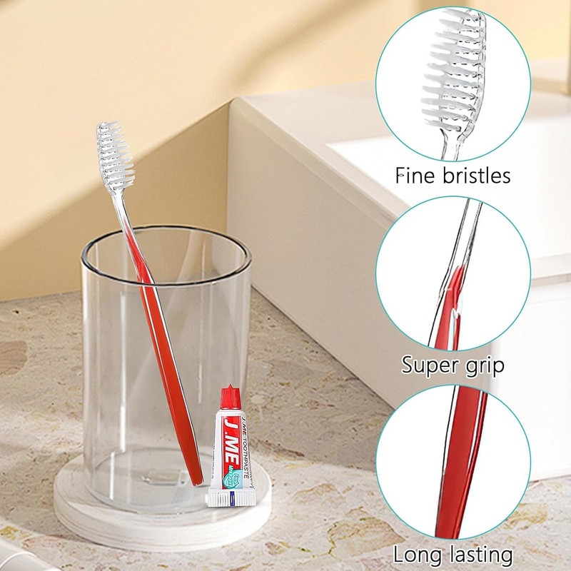 150 Pack Disposable Toothbrushes with Toothpaste, Travel Soft Bristles Toothbrushes