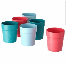 IKEA NIP New IKEA 6 Pack Utefest Tumbler Cups Red Blue Teal Green