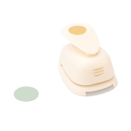 Vaessen Creative Motif Punch Circle Diameter 2.9 cm for Craft Paper, Coloured Paper, Scrapbook Paper or Decoupage Paper, White Gold