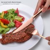A · HOUSEWARE Copper Flatware Set 8 Stainless Steel Silverware