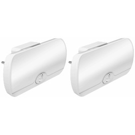 Northpoint 2er Set LED Steckdosen Nachtlicht Taschenlampe Weiß Wandleuchte Multifunktion Bewegungsmelder Induktionsladung Akku Notlicht (RGB Hintergrundbeleuchtung)