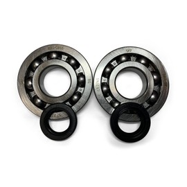 Crankshaft Bearing Set with SKF C4 Ball Bearings and Seal Rings Hi-Quality Metal Cage Piaggio 50 cc
