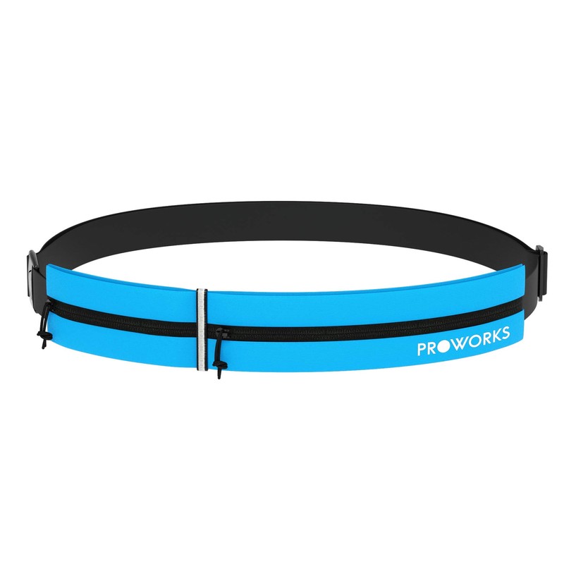 Proworks Sports Running Belt Bag with Adjustable Waist Strap, Twin