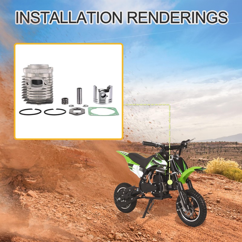 GOOFIT 44 mm 44-6 Large Bore Cylinder Piston Ring Kit