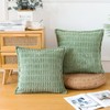 Artscope Sage Green Cushion Covers Set of 2 Corduroy Decorative