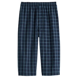 Cervin 100% Cotton Yarn Dyed Long Trunks (Below Knee Length), Red Plaid, Blue Plaid, Navy Check