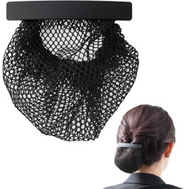 Beautiful Hair KOEIDO Barrette with Chignon Net, Simple, Matte Black, Simple and Easy to Use Design, Single Item