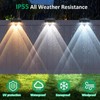 Srtyuo Solar Fence Lights Outdoor - 3 Color Modes(3000K/4000K/6000K), IP55