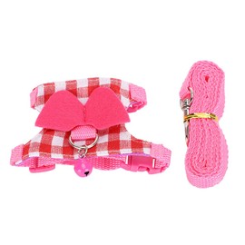 Guinea Pig Harness and Leash Small Pet Harness Small Pet Outdoor Walking Harness Vest with Leash for Hamster Squirrel Ferret and Similar Small Pet(S)
