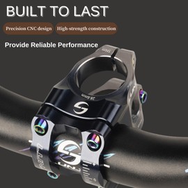 SUBORAWOS 31.8 Bike Stem 35mm, Short Bike Stem Mountain Bike Stem, Handlebar Stem Aluminum Alloy, for Road Bike, MTB, BMX, Bicycle Stem (Purple)