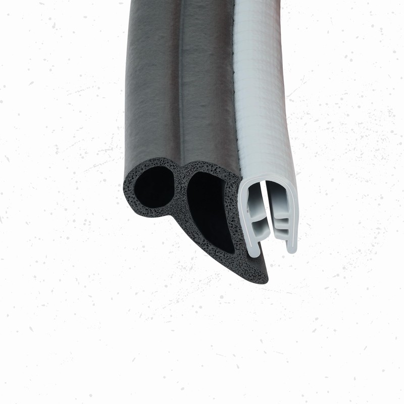 Light Gray Door Rubber Seal Large Grip Range 61/64" Bulb