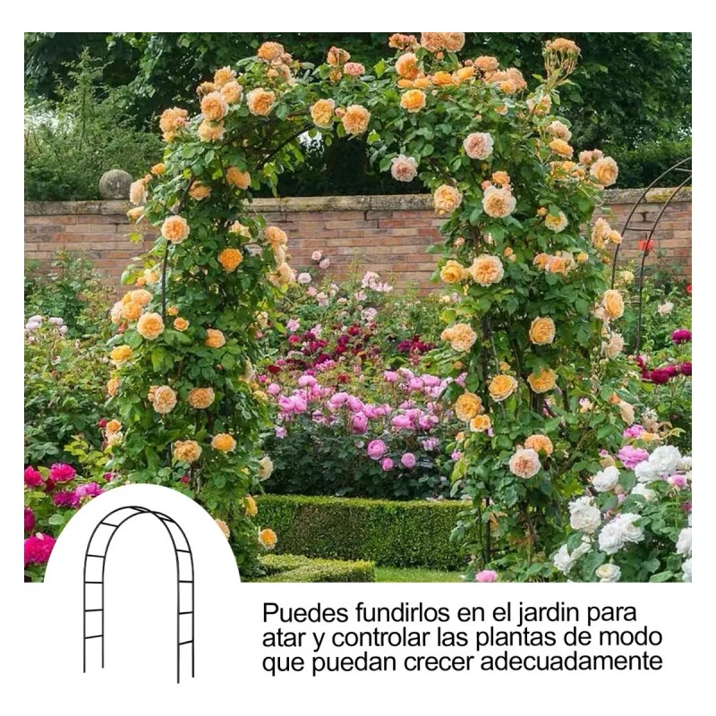 Arco De Boda Decoracion Plantas Fiesta Metal Con Base 2.4m