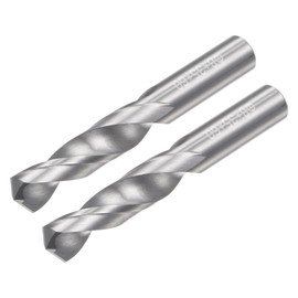 sourcing map Solid Carbide Drill Bits, 8mm C2/K20 Tungsten Carbide Jobber Drill Bits Straight Shank Drilling Tool for Stainless Steel Aluminum Iron Metal Plastic 2pcs