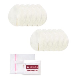 Washable Nursing Pads 10 PCS Reusable Breast Pads for Breastfeeding Soft and Super Absorbent Nipple Pads with Laundry Bag & Travel Storage Bag for Postpartum Essentials - 4.4 * 5inch