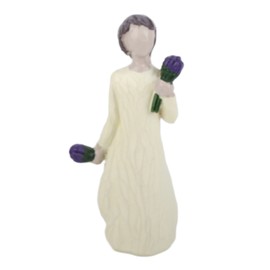 Willow Tree Girl Statue Hand Painted Resin Figures Flower Girl Sculpture Handicraft Ornament