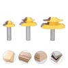 3PCS 1/2in Shank Router Bit 45 Degree Glue Joint Lock