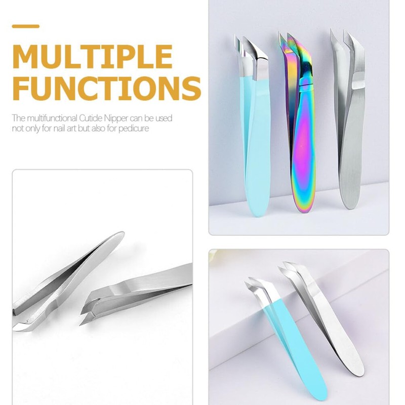 CALLARON Nail Art Pliers Fingernail Scissors Nail Cutter Mini Tweezers