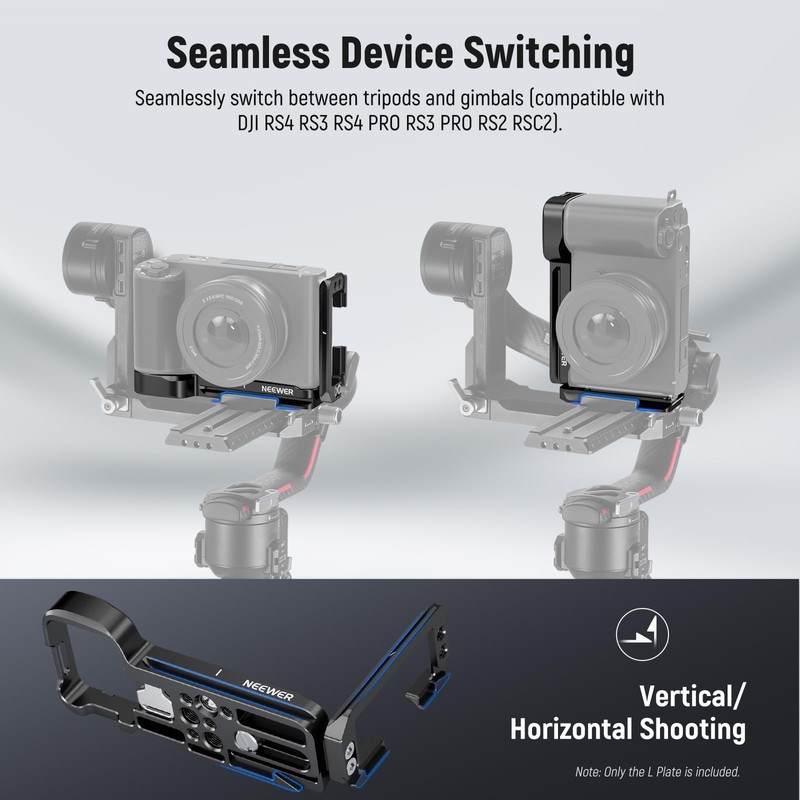 NEEWER L-Plate for ZV-E1 Extendable Arca Side Plate L Bracket