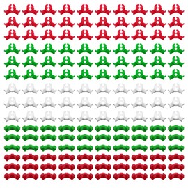 POPAPIE Pack of 150 Plant Benders, Plant Trainer for Low Load, 90 Degrees, Low Stress Training Clips, Gardening Plant Support for Changing the Growth Direction (Red & Green & White)