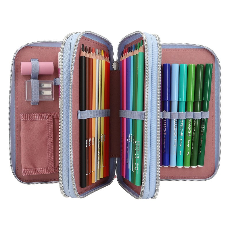 Depesche TOPModel Team Teddy 13010 Filled 3-Compartment Pencil Case in