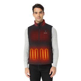 ORORO Men's Heated Quilted Vest with Battery Pack, Lightweight Quilted Heating Vest (Black,3XL)