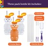 Special Supplies Honey Bear Straw Cup Long Straws, Squeezable Therapy