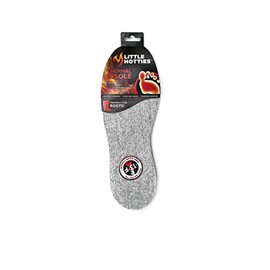 Little Hotties Thermal Insole, 13 in. L x 4-1/4 in. W, Gray, Unisex, Shoe Insole