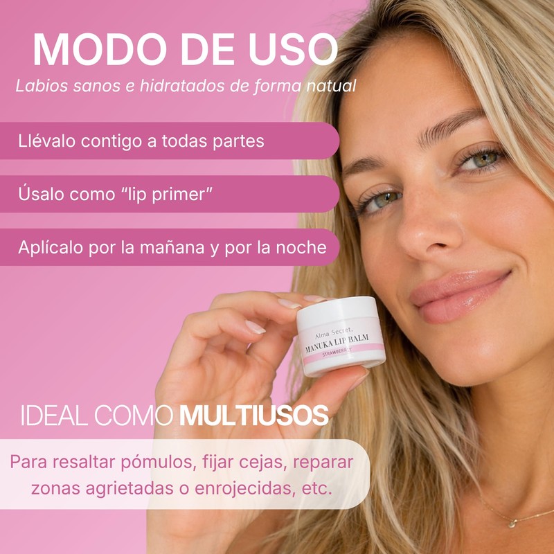 Alma Secret Manuka Inca Inchi & Monel Lip Balm FRESA