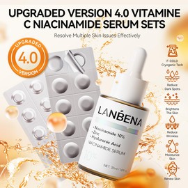 Vitamin C Serum for Face - LANBENA 10% Niacinamide serum Dark Spot Remover Facial Serum, Niacinamide, Hyaluronic Acid, Vit E - Anti Aging and Skin Brightening,Pure Skin Care Women and Men Skin Care