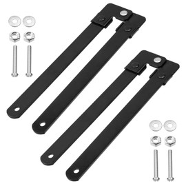 Mewutal 2pcs Folding Step Ladder Hinge Replacement Kit Black Herringbone Ladder Tie Rod Ladder Accessories 16.54" Metal Stepladders Tie Rod Hinges for Home Outdoor (16.54")
