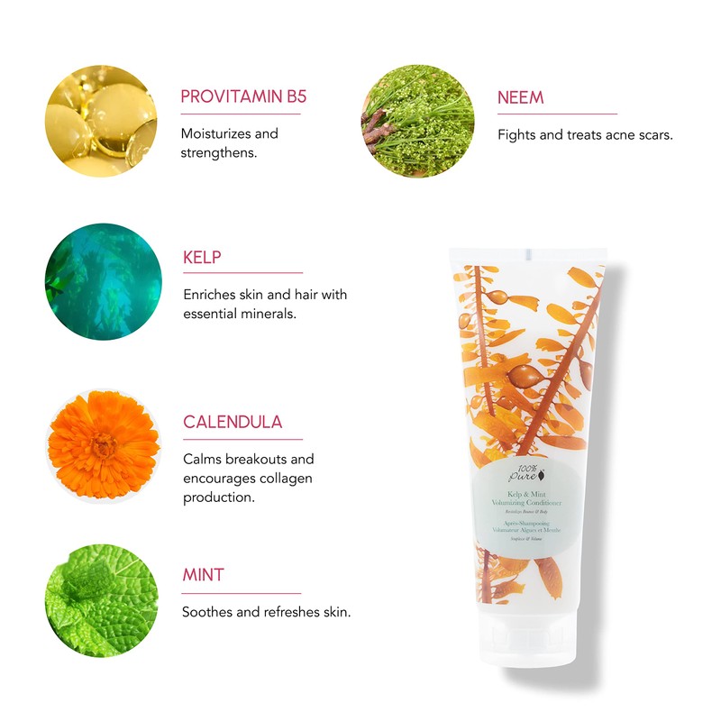 100% Pure Kelp and Mint Volumizing Conditioner, 8.0 Fluid Ounce