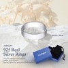 Suplight Band Ring for Besties Womens 925 Sterling Silver Stackable