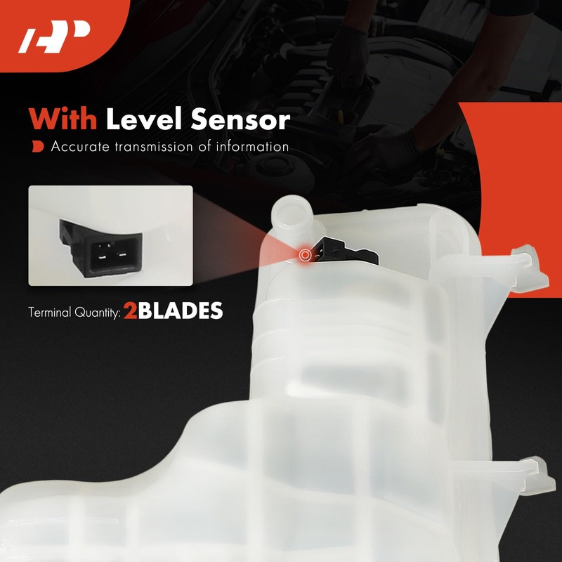 A-Premium Engine Coolant Overflow Recovery Reservoir Tank [with Cap &