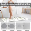 FNLNDO Sage Green Bathroom Rugs Long Leaf Bath Mats Eucalyptus