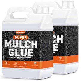 Mulch Glue for Landscaping, 2Gallon Rock Glue, Fast-Dry No-Toxic Long-Lasting, Strong Pebble Binder, Pea Gravel Binder for Garden, Pine Straw for Outdoor, Mulch Lock and Pea Gravel Stabilizer