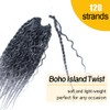 CISINPO Boho Twist Crochet Hair 14 Inch, 8 Packs Wavy