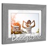 Malden Daddy's Girl Picture Frame, Gray Textured Wood Grain Finish,