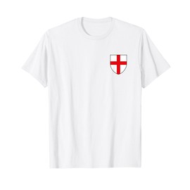 Black Design St George's Cross English Flag T-Shirt