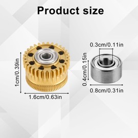 2pcs Upgrade K2 Plus Extruder Gear for Creality, Carbonized Steel with Nano Coating All Metal Extruder Gear Kit Compatible with Creality K2 Plus 3D Printer