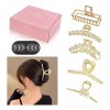 AMLEBE 5pcs Clips De Pelo De Pinzas Pelo De Oro