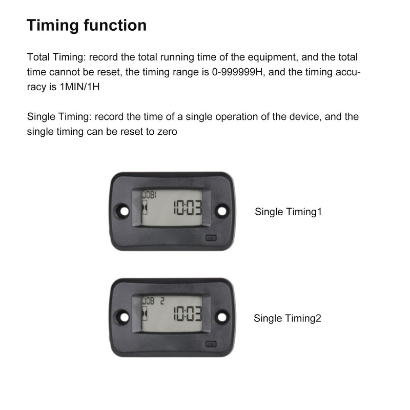 Vibration Activated Hour Meter Wireless Digital Maintenance Reminder Hour Gauge