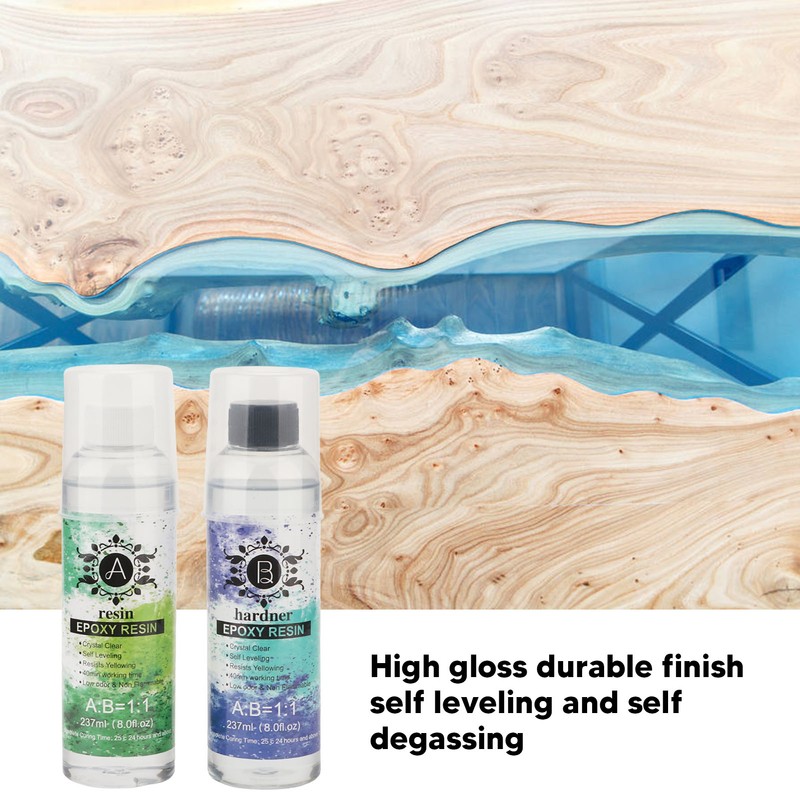 Epoxy Resin Glue Transparent UV Resistant Safe Low Odor DIY