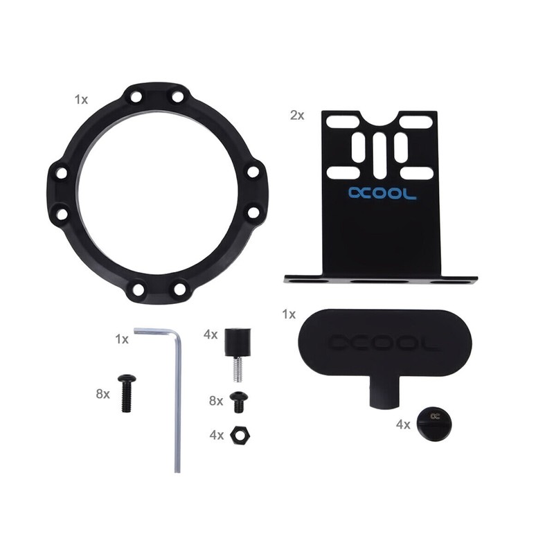 Alphacool Eisdecke D5 Pump Top, Brass, Deep Black