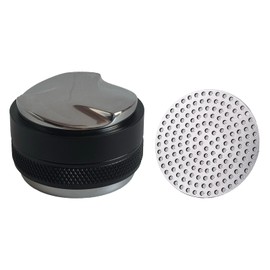 53mm Coffee Distributor & Tamper,Adjustable Depth for Breville 54mm Portafilter，Professional Espresso Hand Tampers（Black）