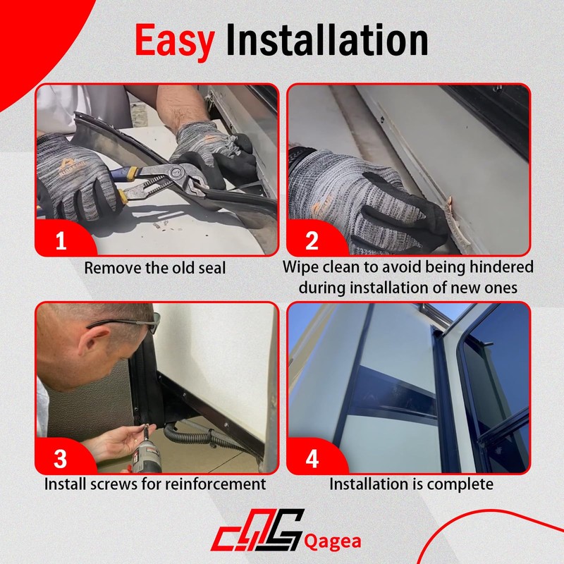 Qagea 018-546 RV Slide Out Clip Rubber Seal Weather Stripping