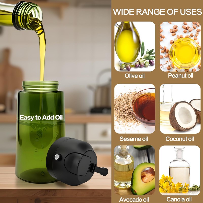 Cheardia 2 Pack 16 oz Oil Sprayer for Cooking, 2
