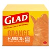 Glad Orange Garbage Bags - Extra Large 135 Litres -